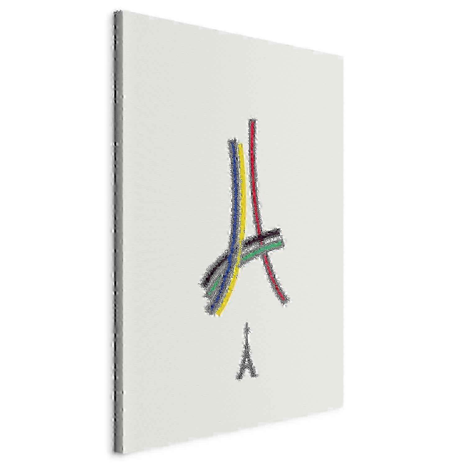 Canvas Print - Eiffel-torni - Värikäs grafiikka - Abstraktio
