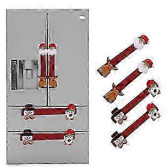 Boeyaa Couvercle de poignée de porte de réfrigérateur lot de 4 Père Noël bonhomme de neige cuisine a