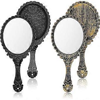 2024 2-pack Vintage Embossed Hand Mirrors -HGDMV