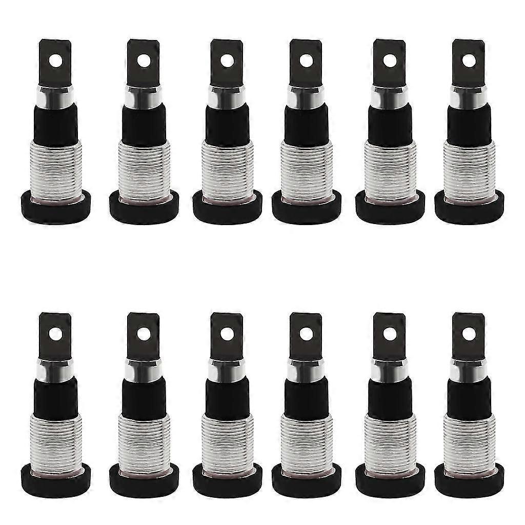 12pcs 4mm Banana Jack Socket Female Adapter Panel Mount Binding Post M4x28mm Perfect For Testing Equipments 30-60vdc