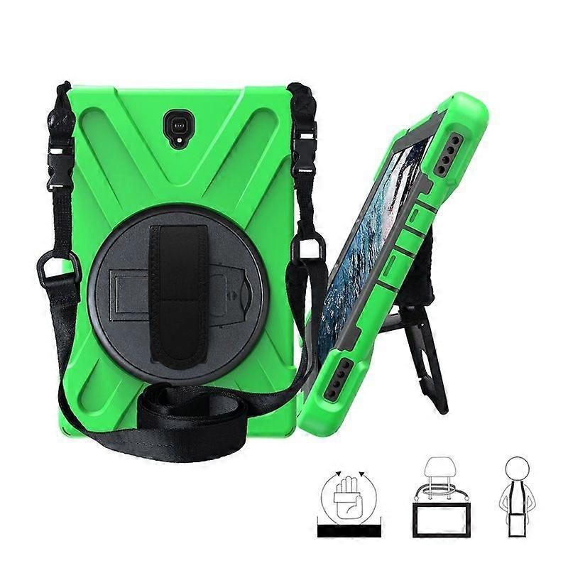 À prova de choque para crianças seguras PC silicone híbrido suporte Tablet Capa compatível para Samsung Galaxy Tab S4 10,5 polegadas T830 T835 Caso Com alça de ombro Computador 