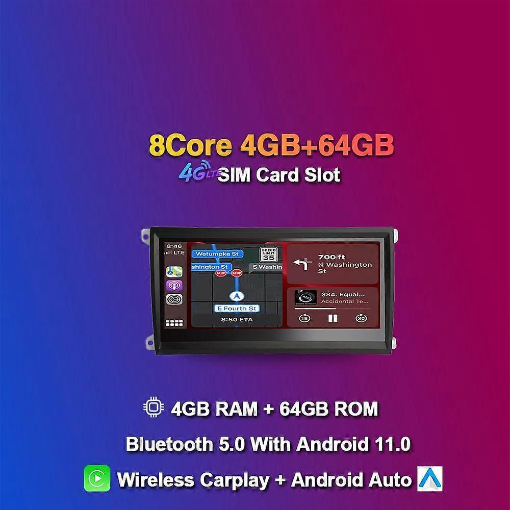Carplay 8.8" Dsp Android 11 Car Radio Multimedia Player For Porsche Cayenne 2002 2003 - 20010 4g Lte Gps Navigation 8gb + 128gb