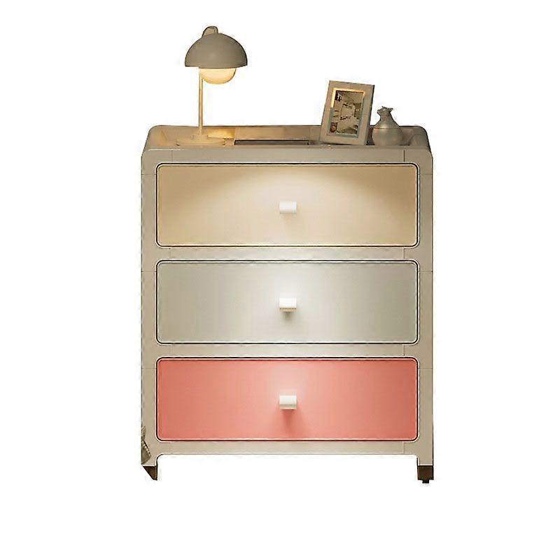 Home Storage Cabinet PP Macaron Color Large Capacity Multi Layer Drawer Storage Cabinet for Bedroom Office 3 Layer