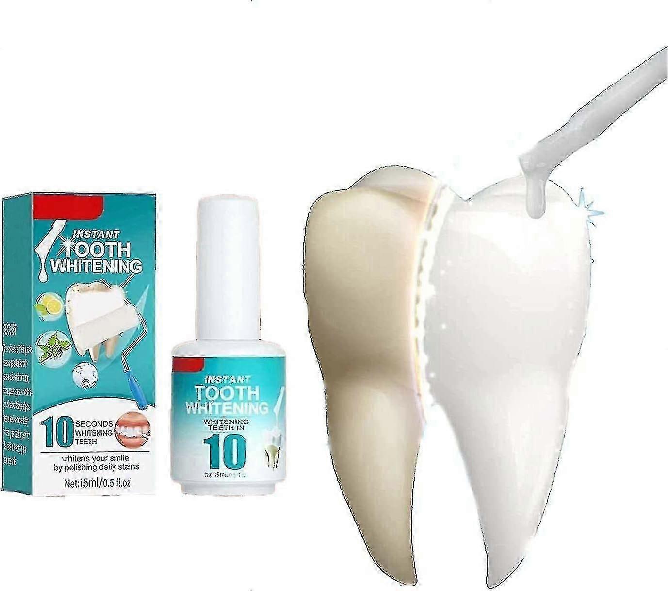 طلاء الأسنان ، جل تبييض الأسنان ، طلاء تبييض فوري للأسنان ، تلميع أسنان أبيض متوتر للأسنان الحساسة ، آمن وفعال للنساء ولي