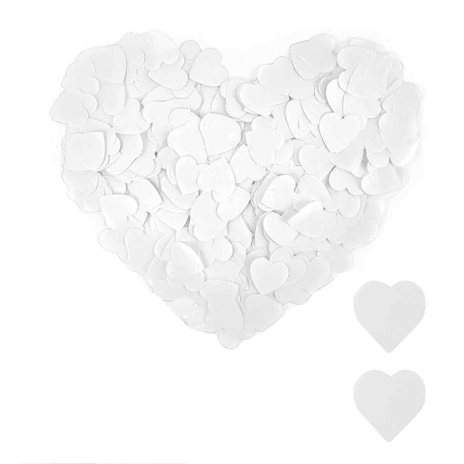80g white heart-shaped paper scraps -2.5cm