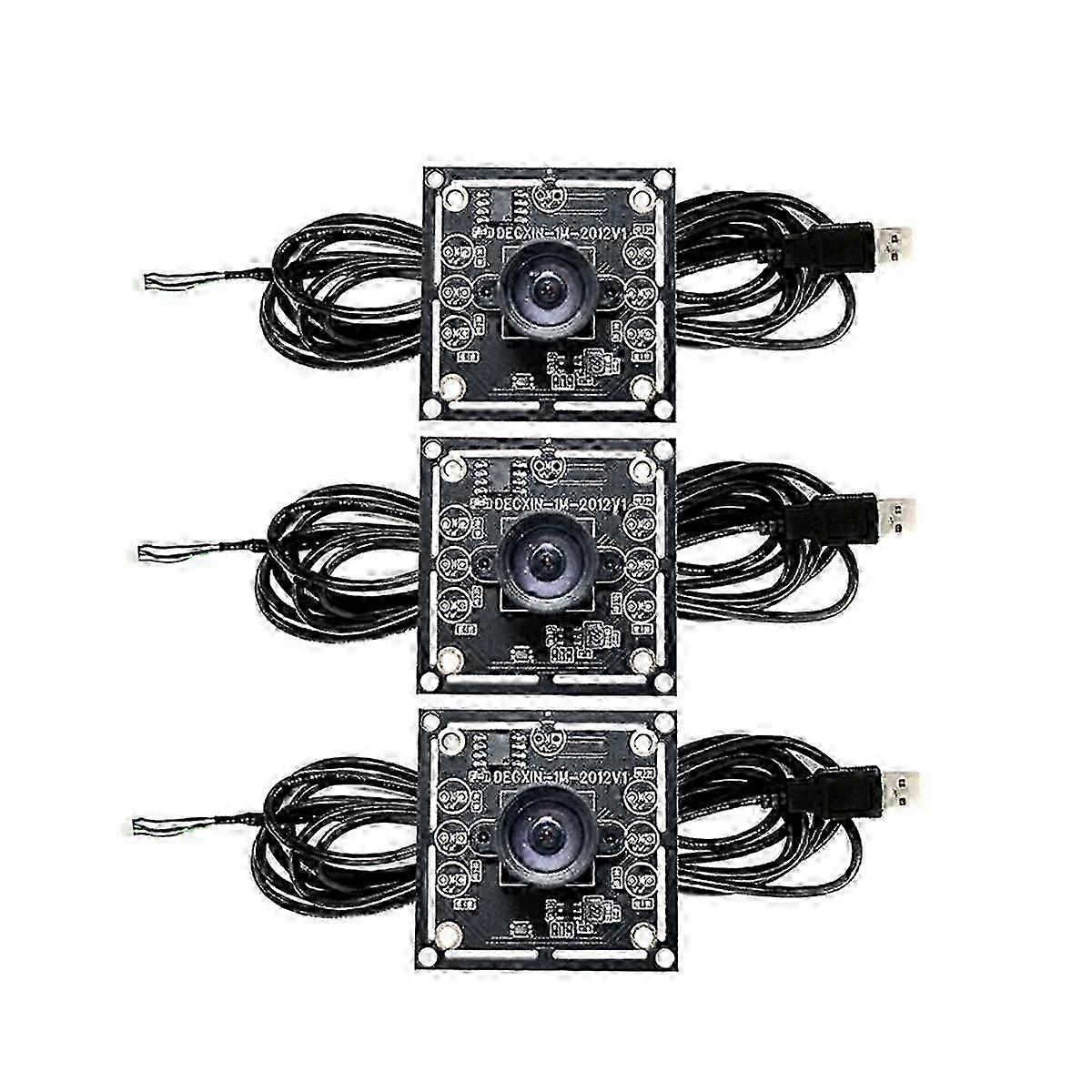 Module de caméra 100 degrés 3 pièces 1 Mpx Ov9732 1280 x 720, pilote USB, mise au point, avec câble de 2 mètres