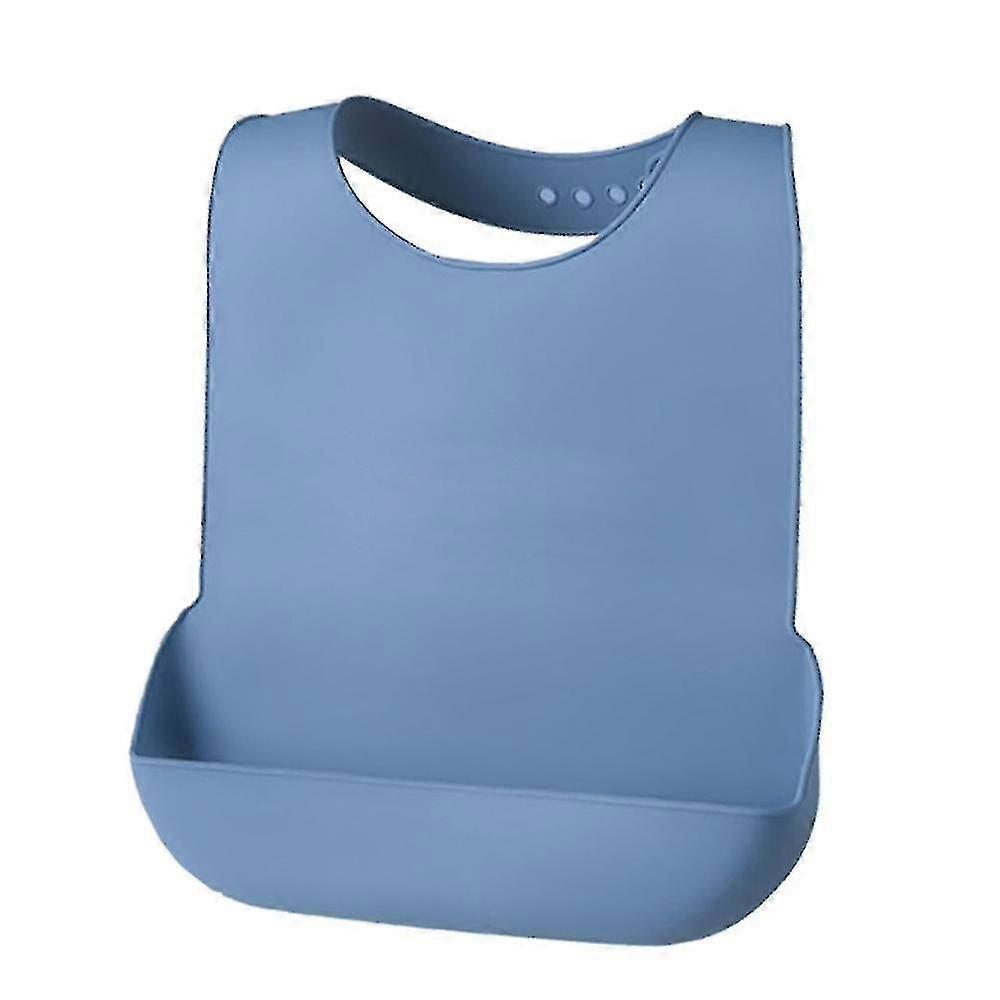 Silicone Adult Bib Waterproof Clothing Protector Reusable Apron Mealtime Crumb Catcher