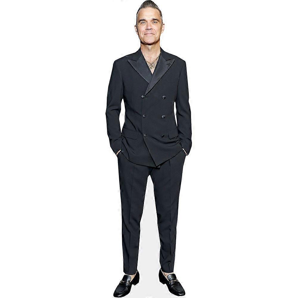 Robbie Williams (Black Suit) Cardboard Cutout (lifesize OR mini size). Standee. Stand Up.