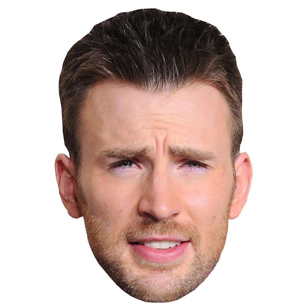 Chris Evans Celebrity Mask, Flat Card Face