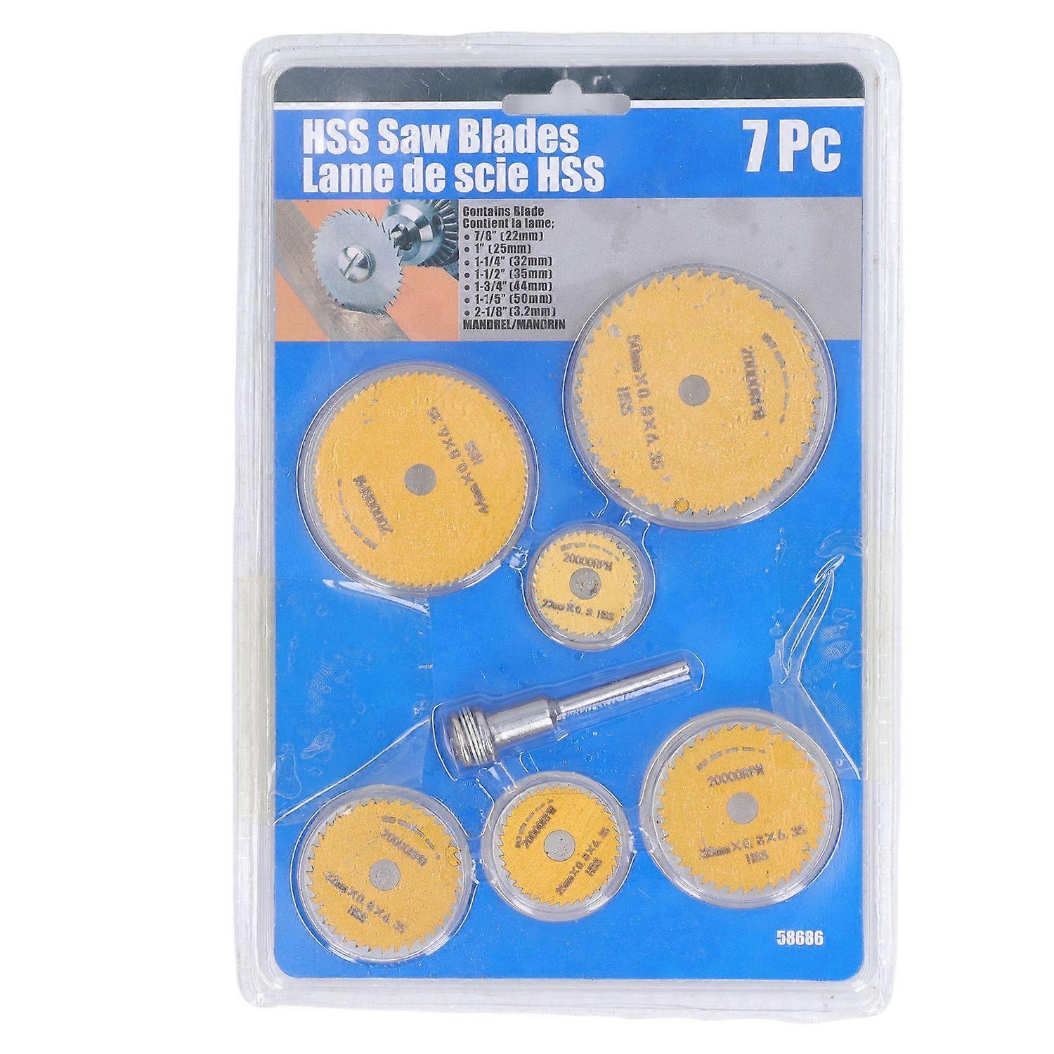7 Piece Set HSS Saw Blade Ultra Thin Quick Cutting Mini Portable Woodworking Circular Saw Blade with