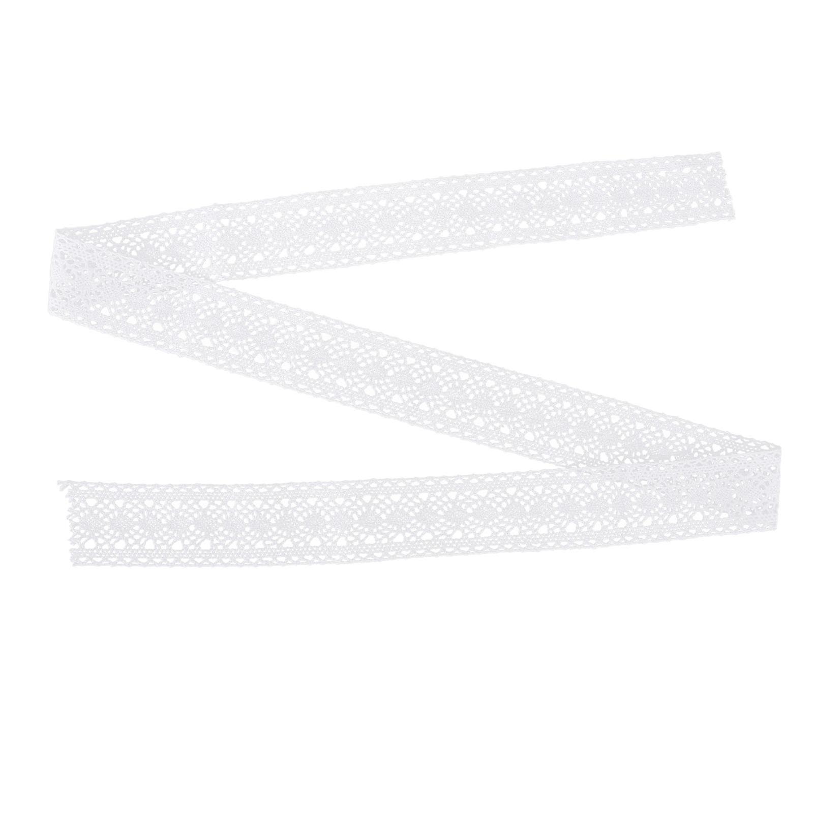 Lace Trim DIY Cotton Net 4cm Width 10 Yards Elegant White Fabric Lace Ribbon for Curtain Clothes Tablecloth Craft
