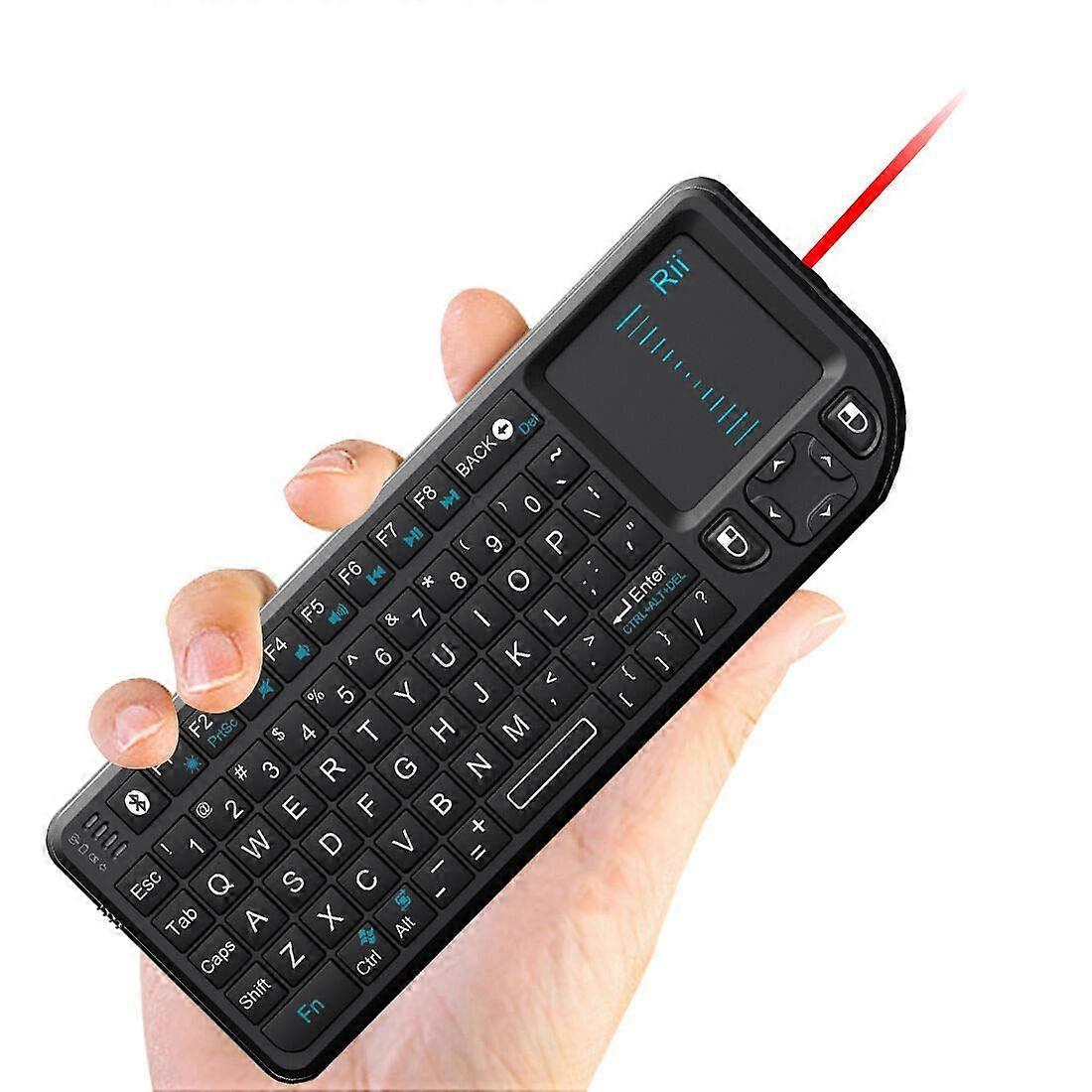 K02+ Wireless Bluetooth With laser Rii Mini Keyboard TouchPad Mouse for PC Laptop