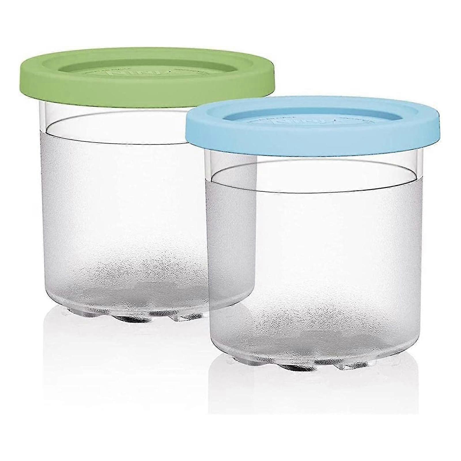 New Ice Cream Pints Containers,Cups Replacement for Ninja Pints and Lids Ice Cream Maker, Dishwasher Safe & Leak Proof Lids Fast