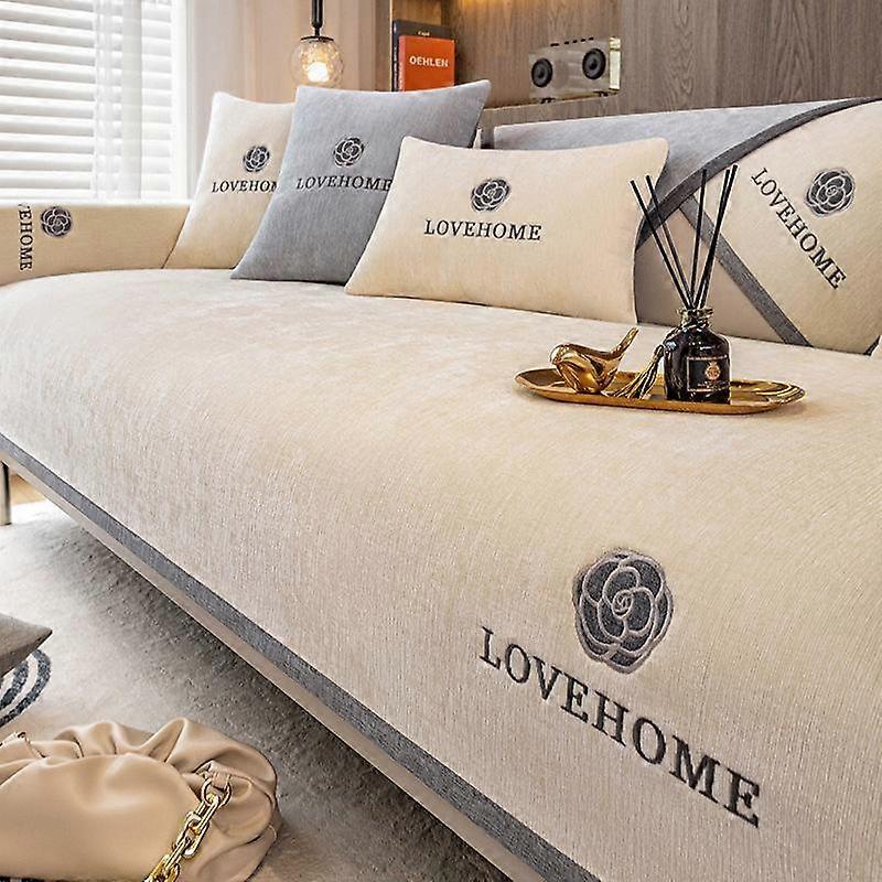 Luxury Leather Sofa Cover Seat Cushion Non-slip Wide Edging Case Couch Cover Sofa Towel Modern Simple Universal Sofa Protection