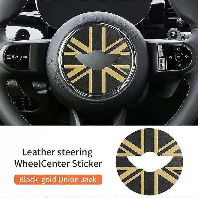 ミニクーパーR55 R56 R57 R60 R50 R52 R53 F56 F54 F60 PUレザーステッカーインテリアカーアクセサリー用車のステアリングホイールステッカー
