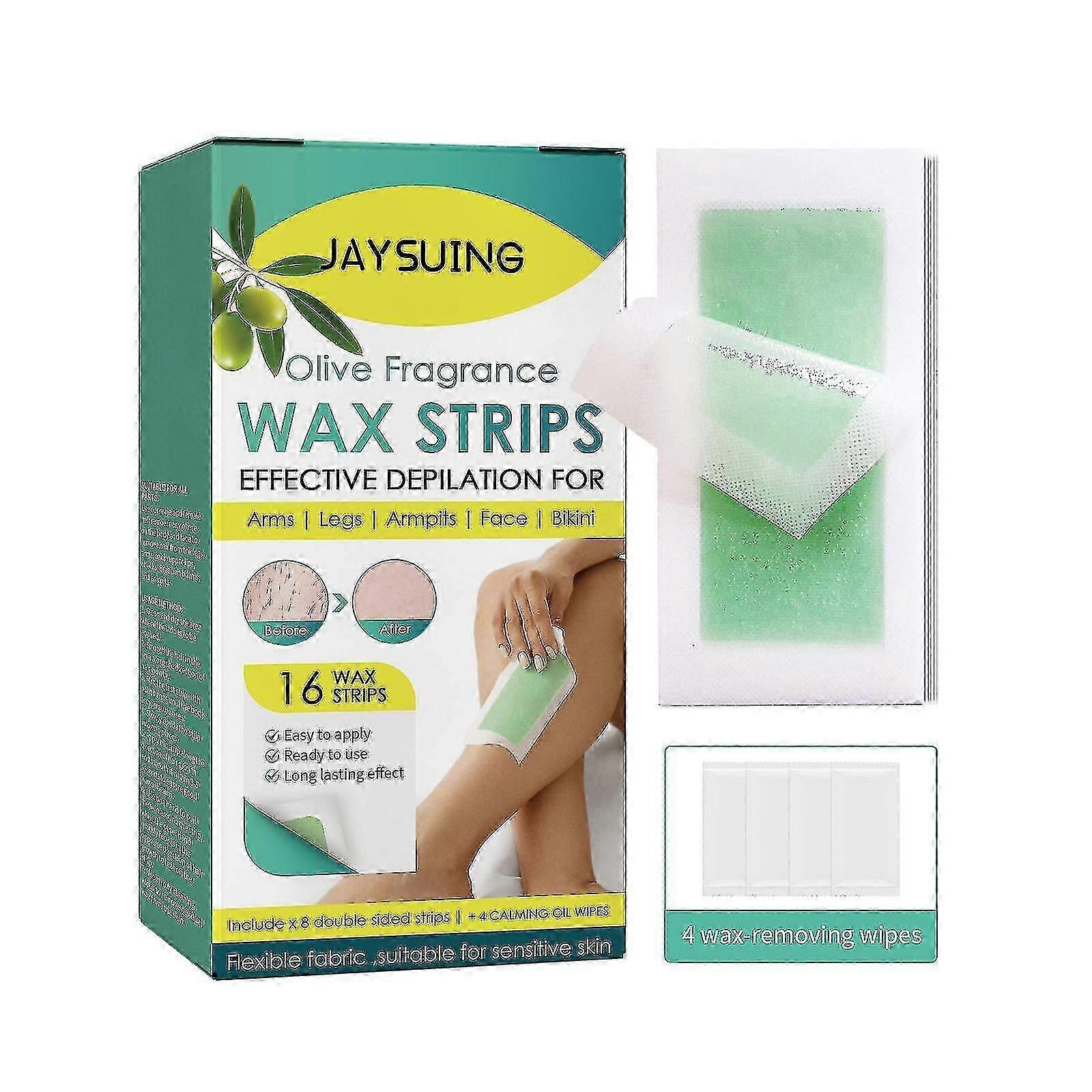 Promoție Jaysuing Benzi de ceară pentru îndepărtarea părului Kit de ceară pentru îndepărtarea părului pentru față, picioare, brațe, axile 50% Ofertă |