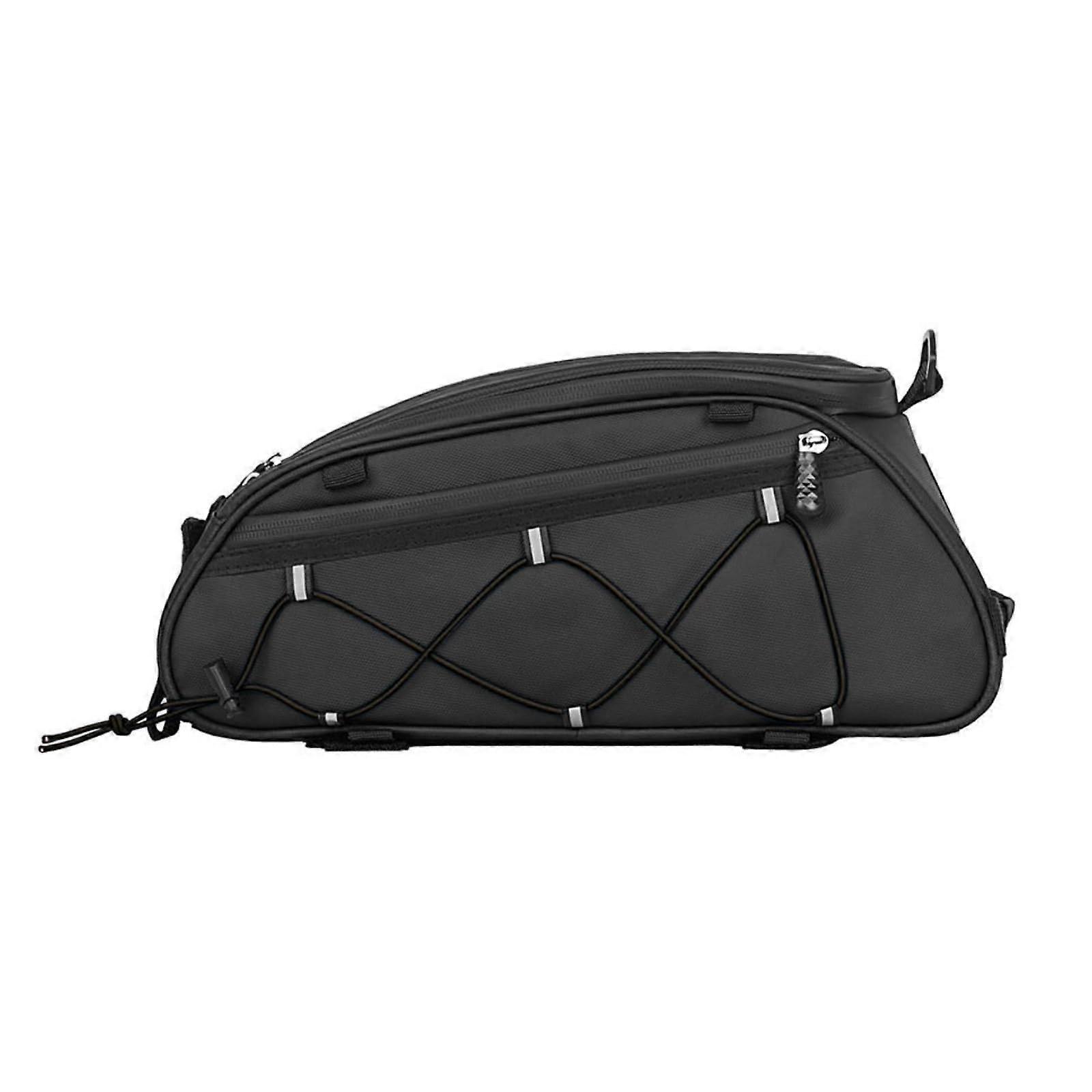Stylish Reflective Bicycle Rack Bag with Waterproof Storage Compartment for Easy Bike Travel and Commuting
