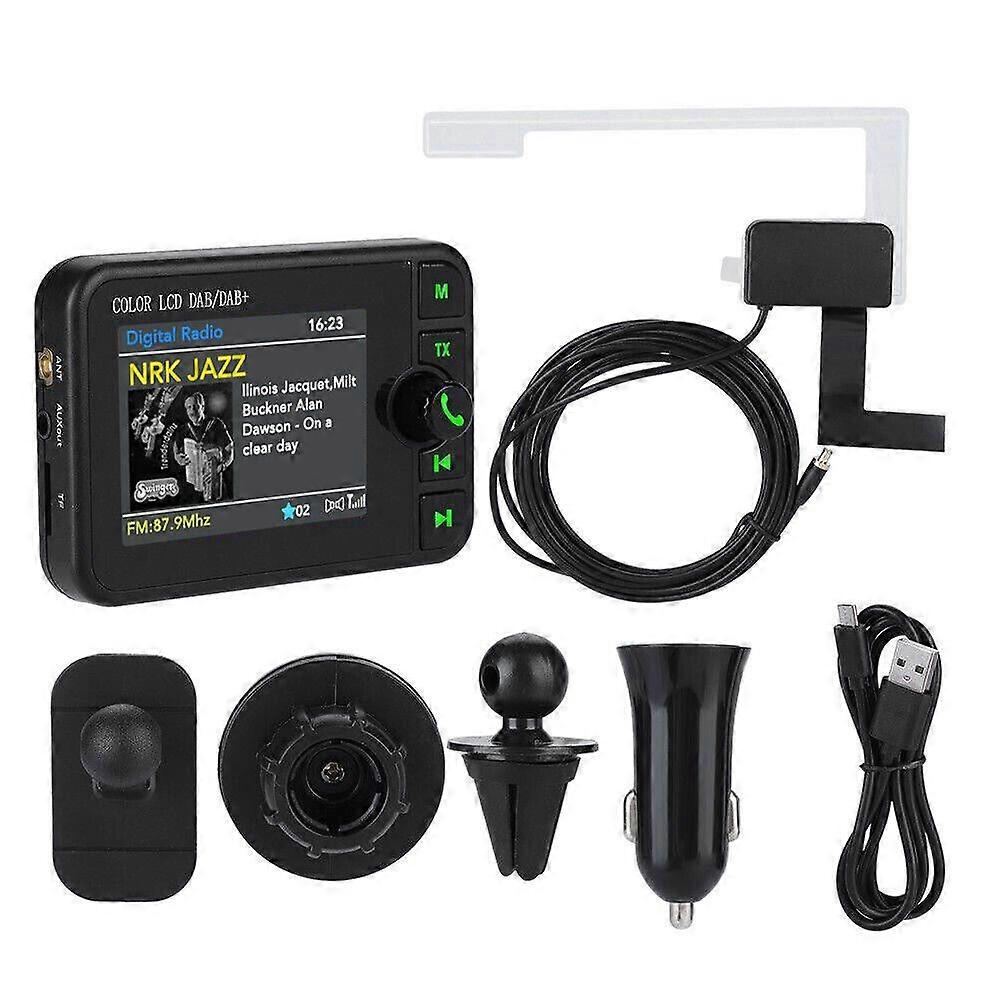 HD DAB+ Car Adapter | aptX Bluetooth & AUX Lossless Audio | 3.5mm Output + Bass Boost | Album Art & Program Info Display