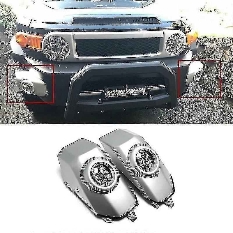 1 Pair Black Car Led Fog Light For- Cruiser 2007-2014 Fog Lamp Frame Drl Daytime Running Light