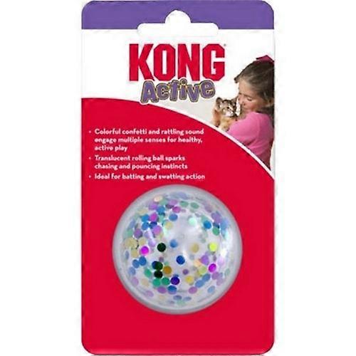 Kong Active 五彩纸屑球猫玩具，1 支