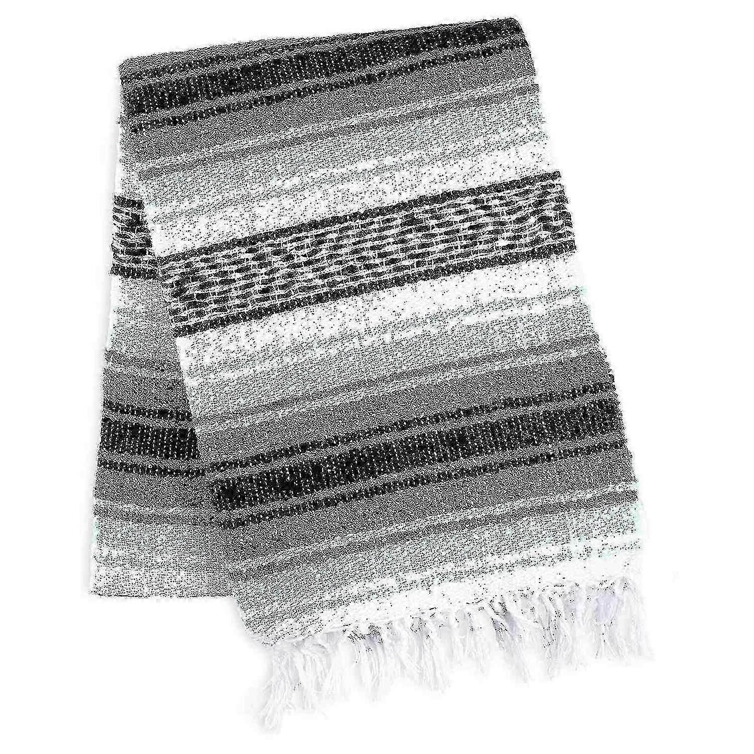 بطانيات مكسيكية مصنوعة يدويا حرفيا منسوجة يدويا Serape بطانية شاطئ التخييم نزهة في الهواء الطلق بوهو -