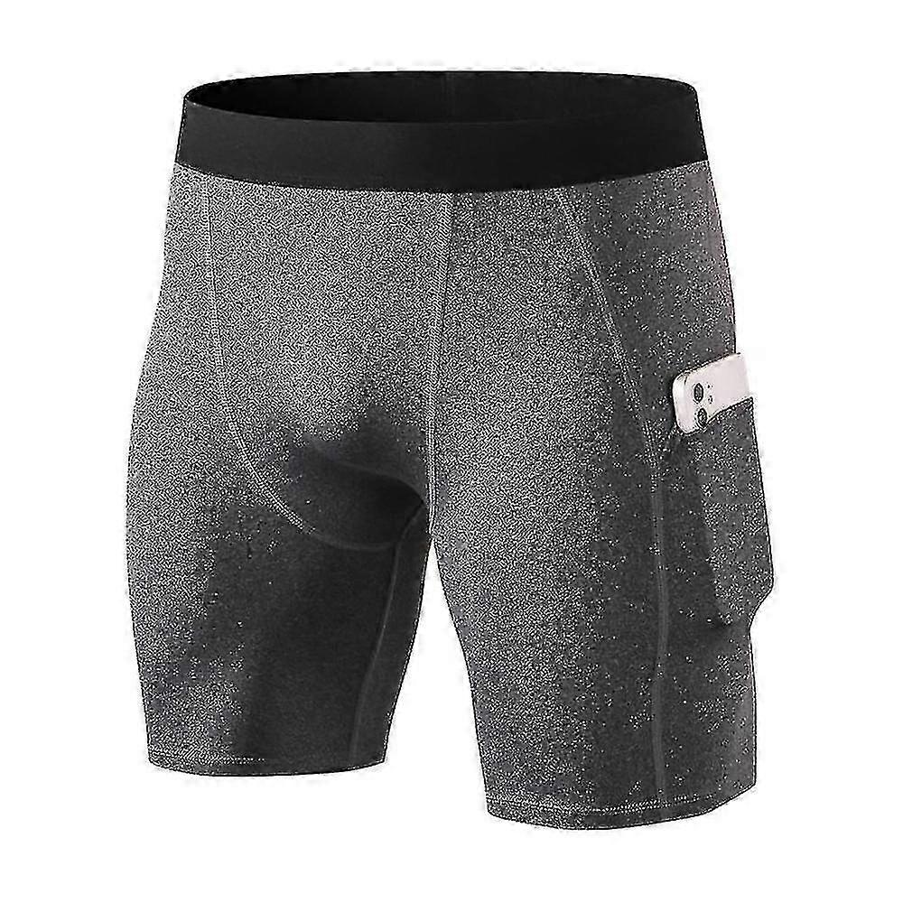 Mens High-Elasticity 5-Inch Gym Biker Shorts with Pockets Quick-Dry, Moisture-Wicking Activewear for Yoga, Running, and Workouts