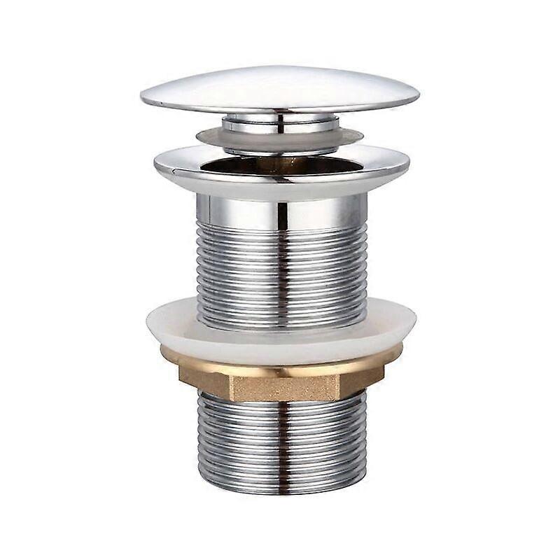 TRIOM Standard-G Basin Drain 1 ¼ without Overflow Universal Pop Up Drain Automatic Pop Up Drain for Chromed Copper Basin for Basin without Overflow