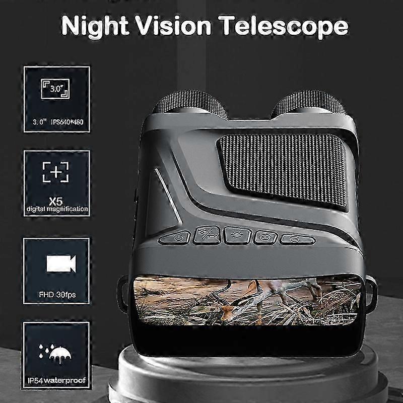 R12 5X 1080P HD Night Vision Binoculars Level 7 Infrared Digital Zoom Telescope Night Goggles for Hunting Camping Surveillance