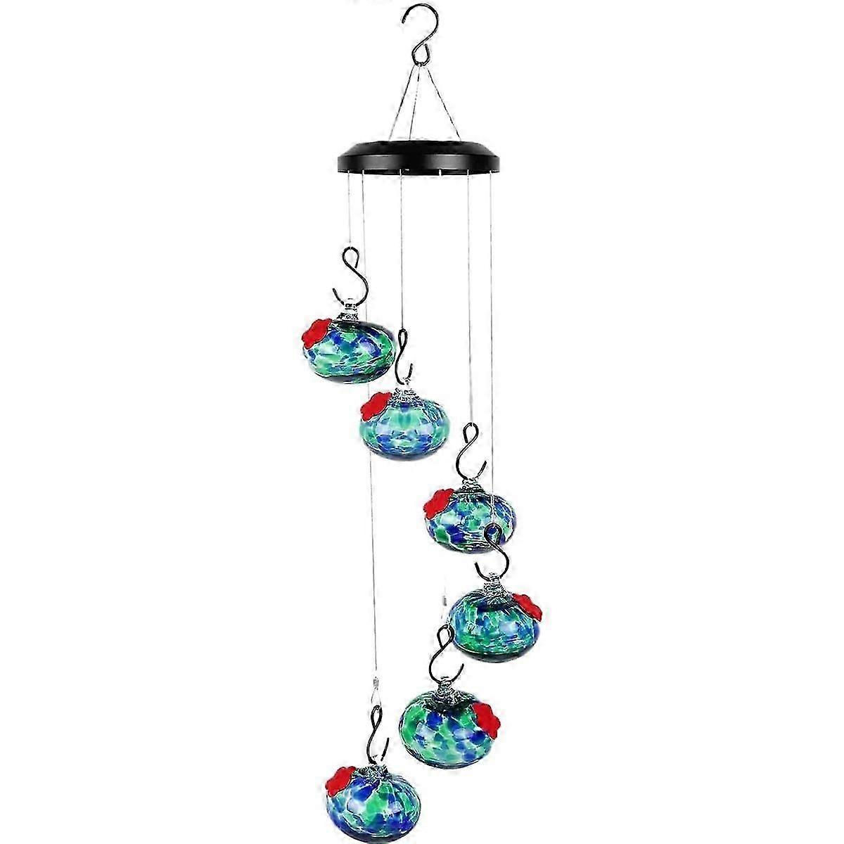Charming Wind Chimes Hummingbird Feeders For Outdoors Hanging Ant and Bee Proof, Never Leak, Perfect Garden Decorations