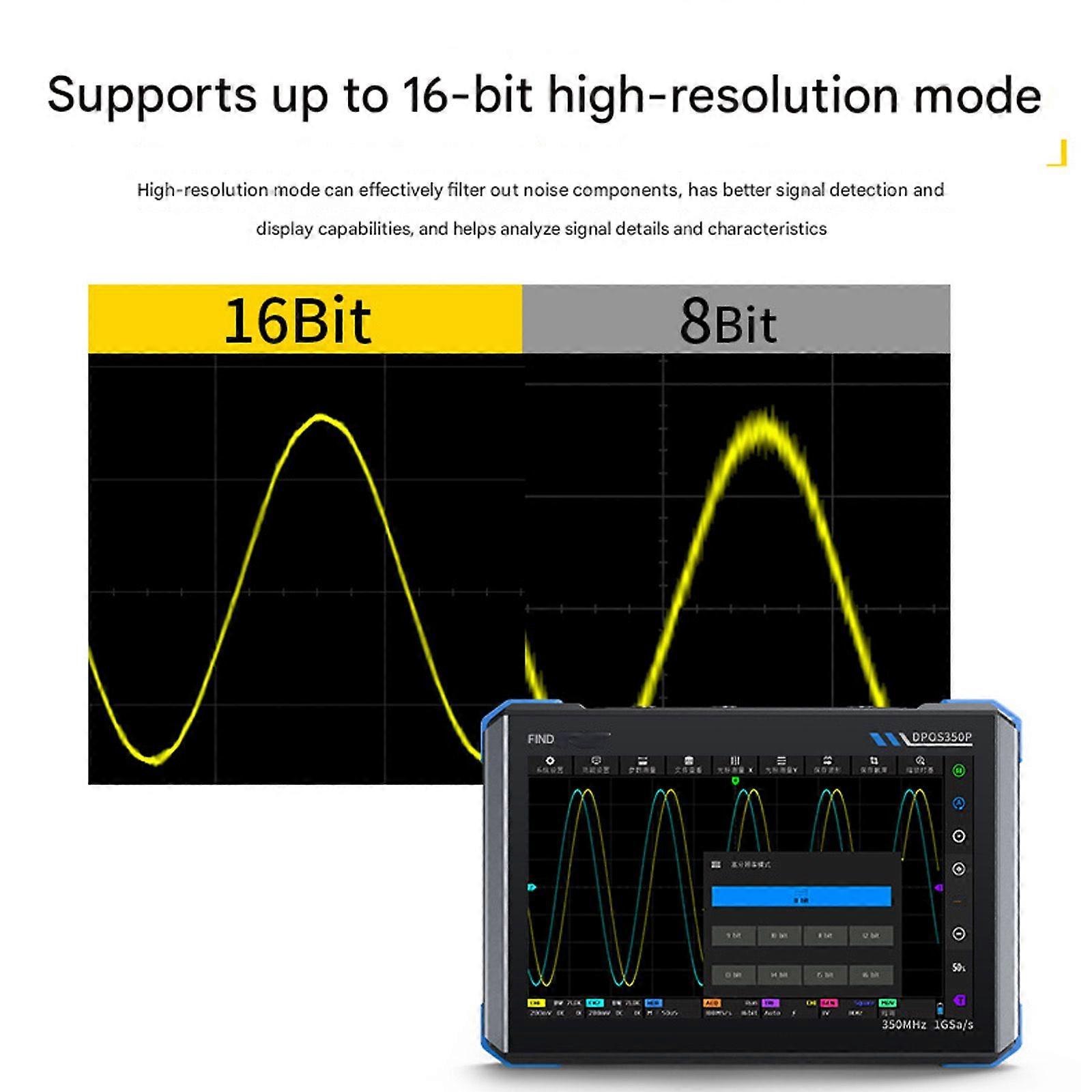 FNIRSI DPOS350P 4-in-1 350MHz Digital Oscilloscope Signal Generator Spectrum