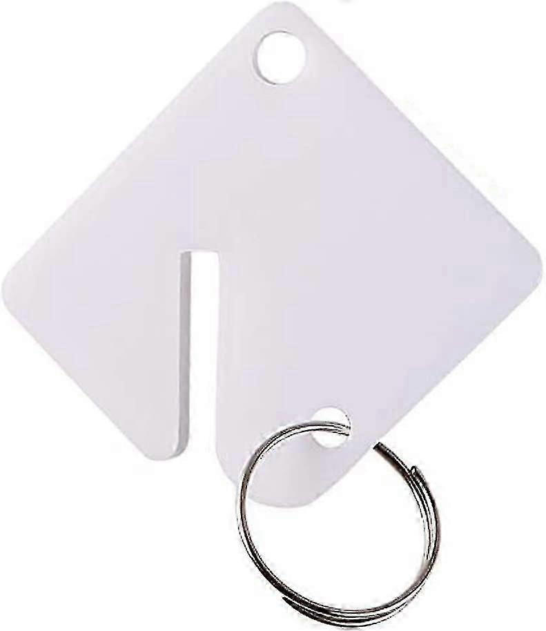 60 Pcs Key Tags Blank Plastic Upgrade Round Split Ring Durable Key Identify Tags Bulk Key Tags For Key Cabinet