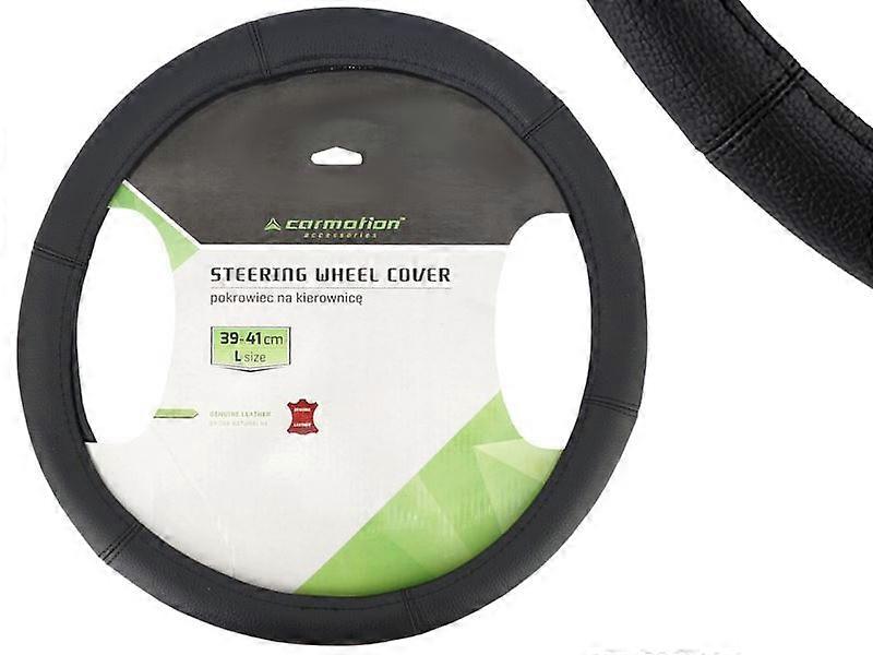 Lenkradabdeckung, "L" 39-41 cm, Echtleder, schwarz