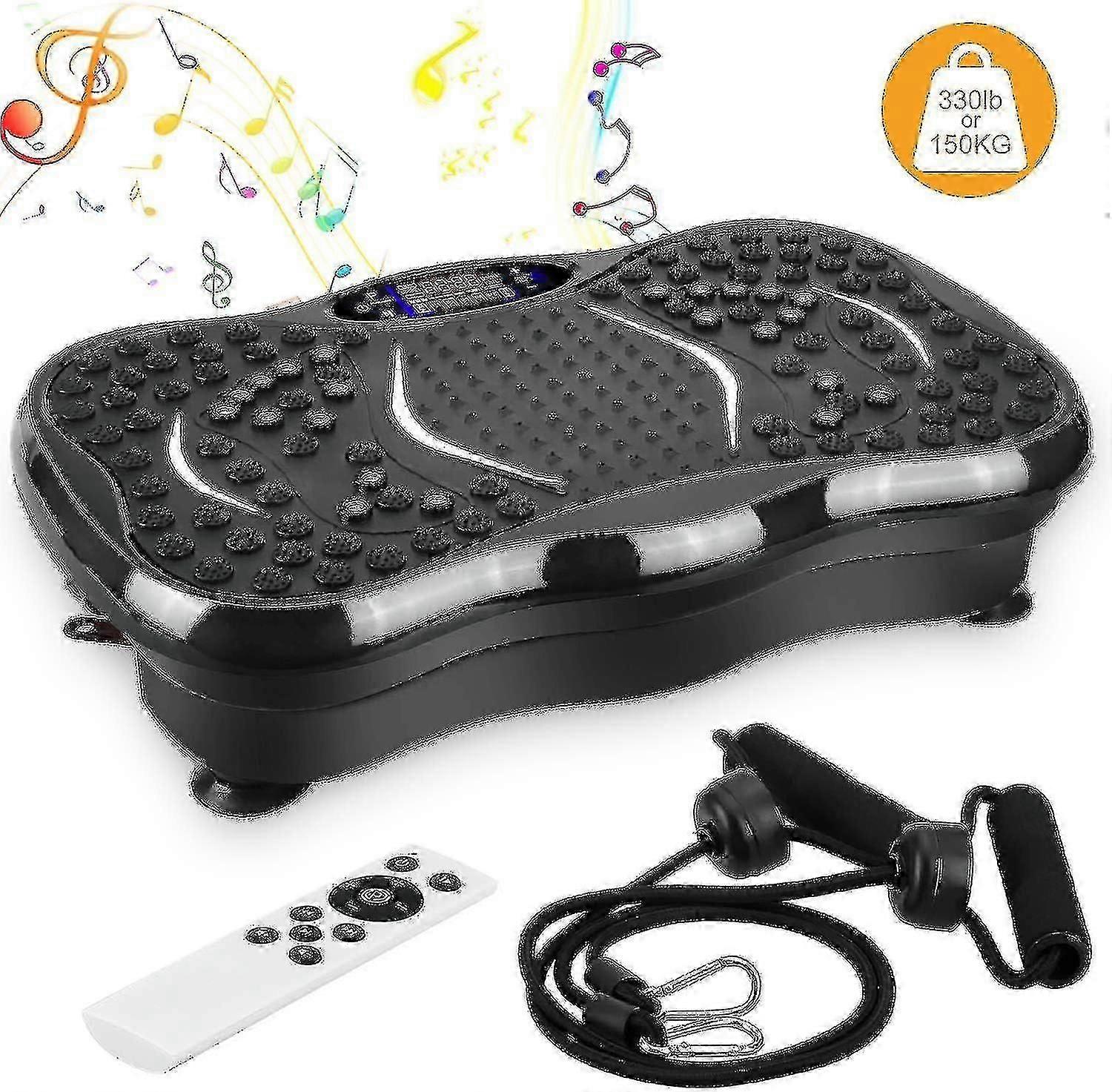 Vibrating Platform, 5 Proes, 99 Levels, 2 Elastic Bands, Touch Lcd, Vibration Device For Fitness & Bodybuilding