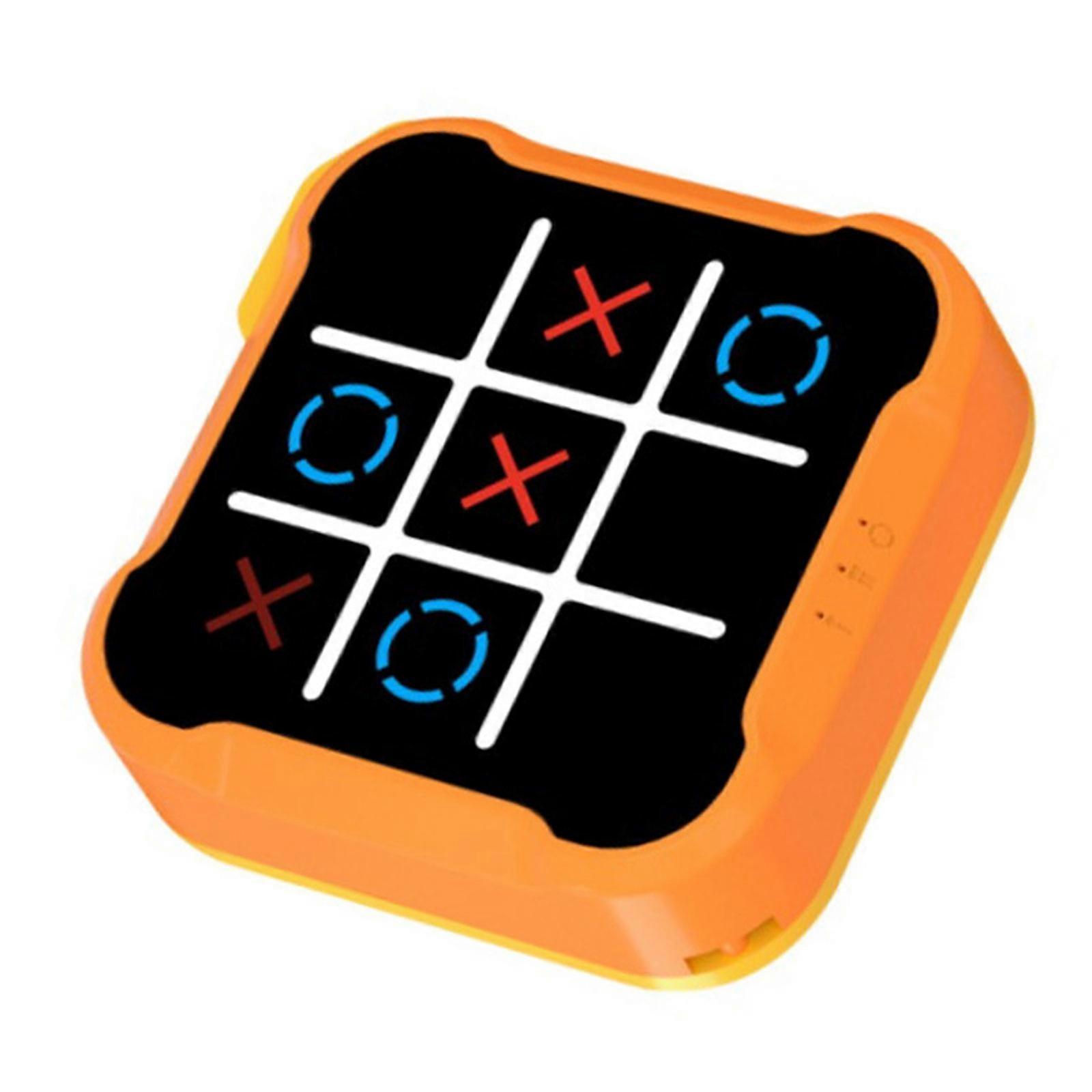 Electric Puzzle Game Educational Toy Portable Travel Games Chess Puzzle Toy Game Console for Children Kids Adults  Orange