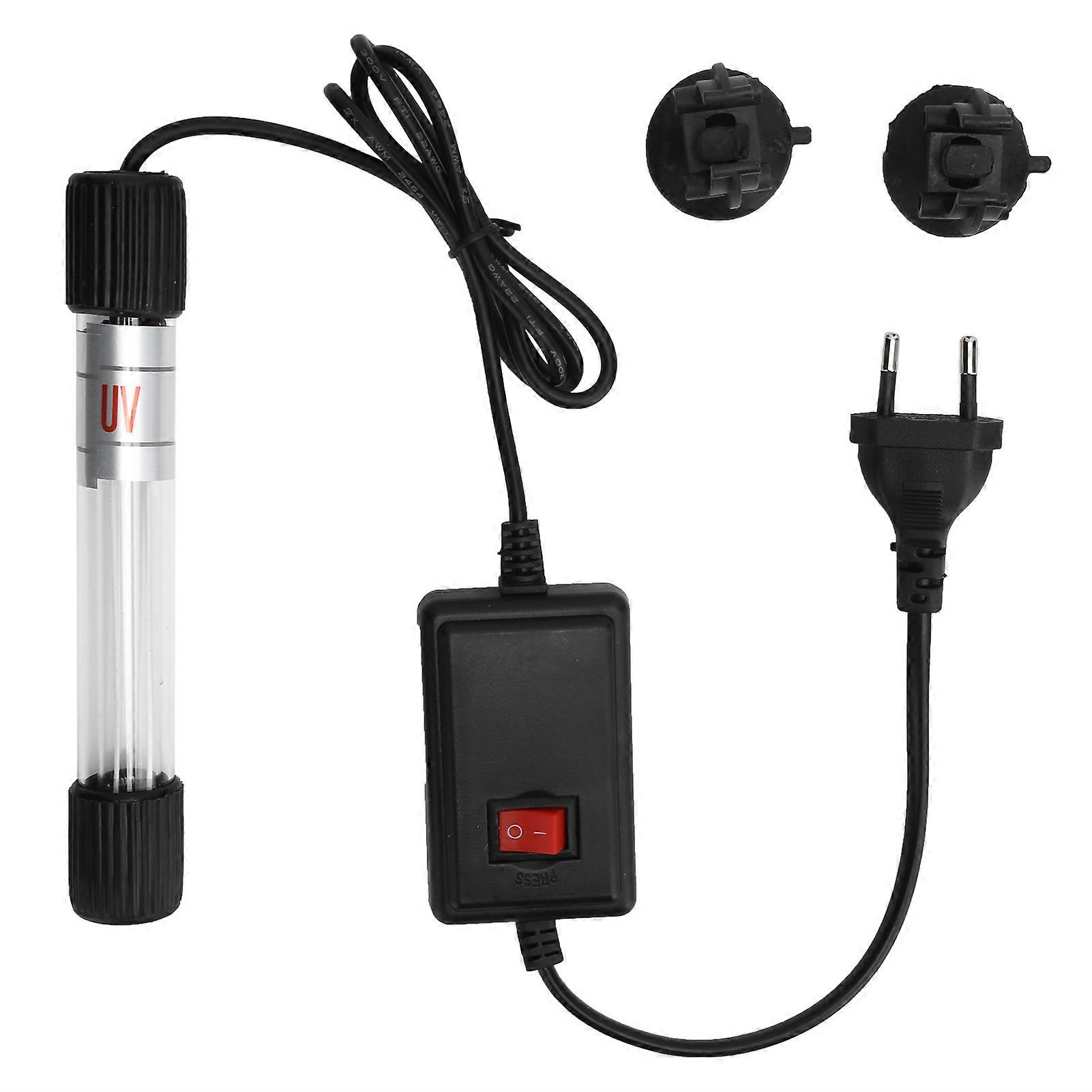 Aquarium Submersible UV Lamp 220V EU Plug for Fish Tank Water Purification and Algae Removal Light