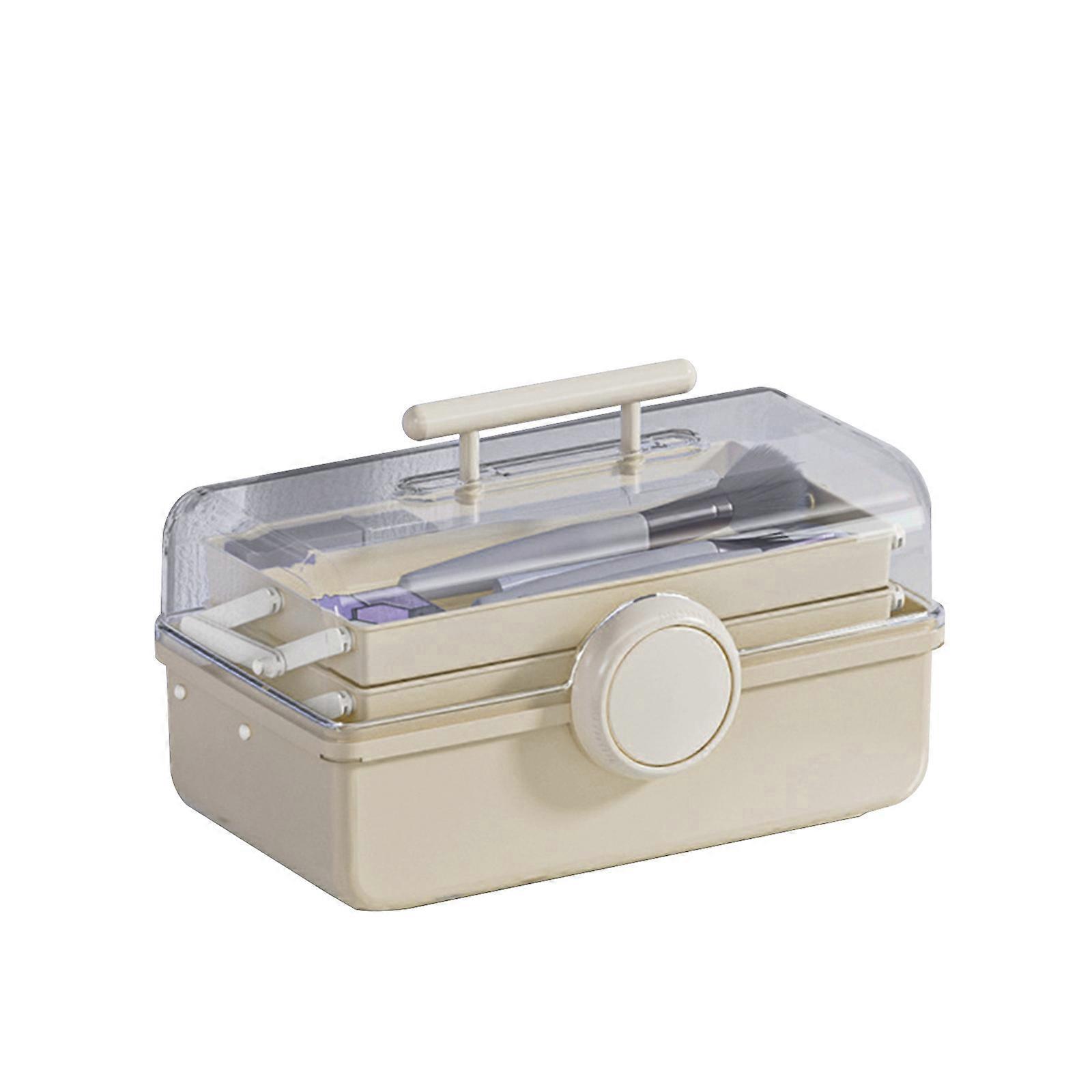 Desktop Makeup Organizer Transparent And High Capacity Portable Storage Organizer With Spacious For Makeup Handheld Practical
