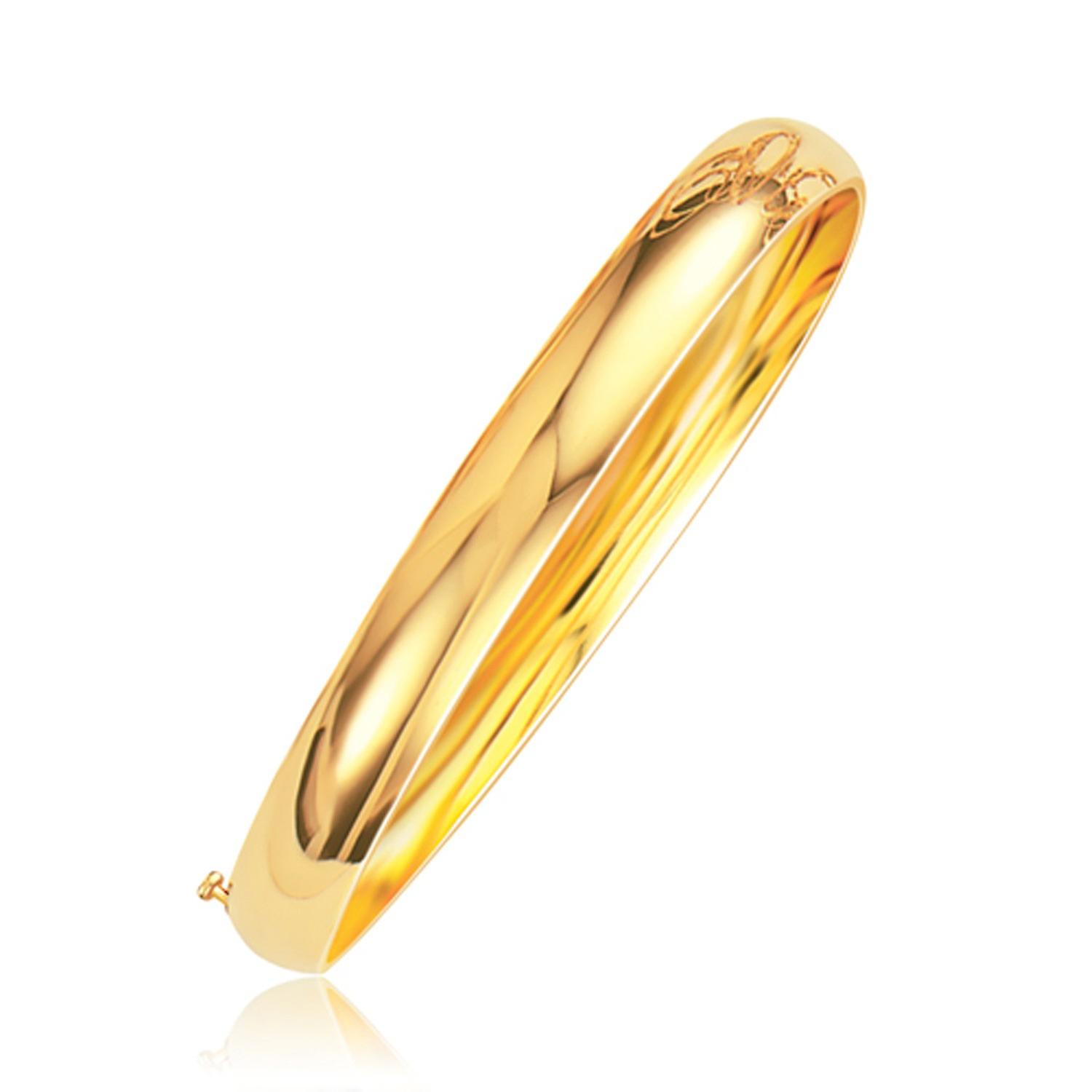 Classic Bangle in 14k Geelgoud (8.0mm)