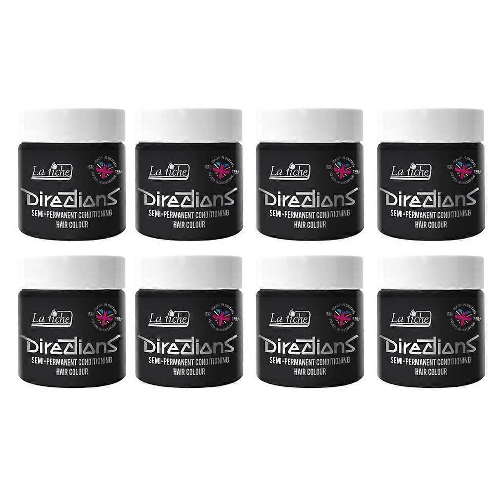 8 x La Riche Directions Semi-Permanent Hårfärg 100ml Badkar - Ebenholts