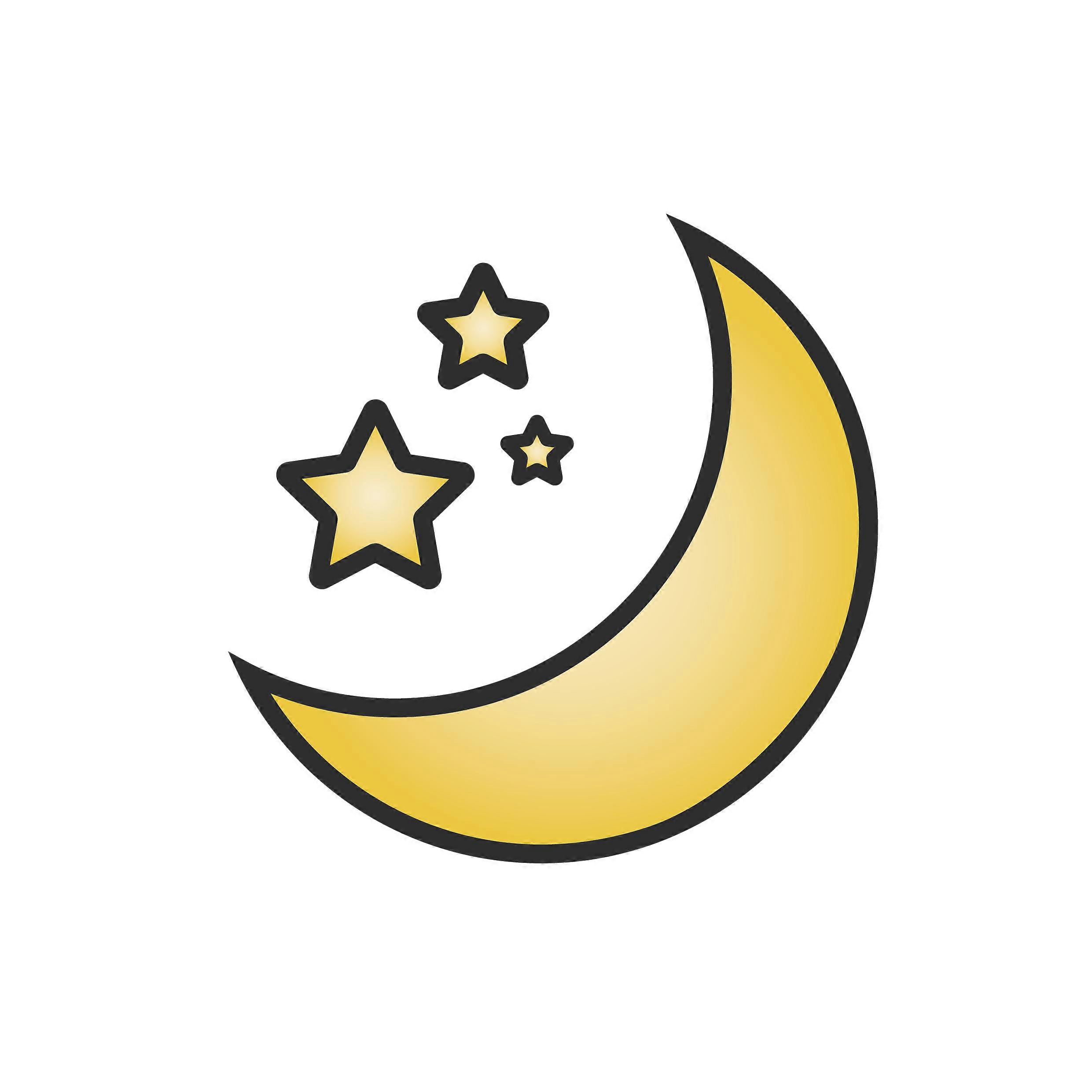 Iron-on patch Stars and Moon