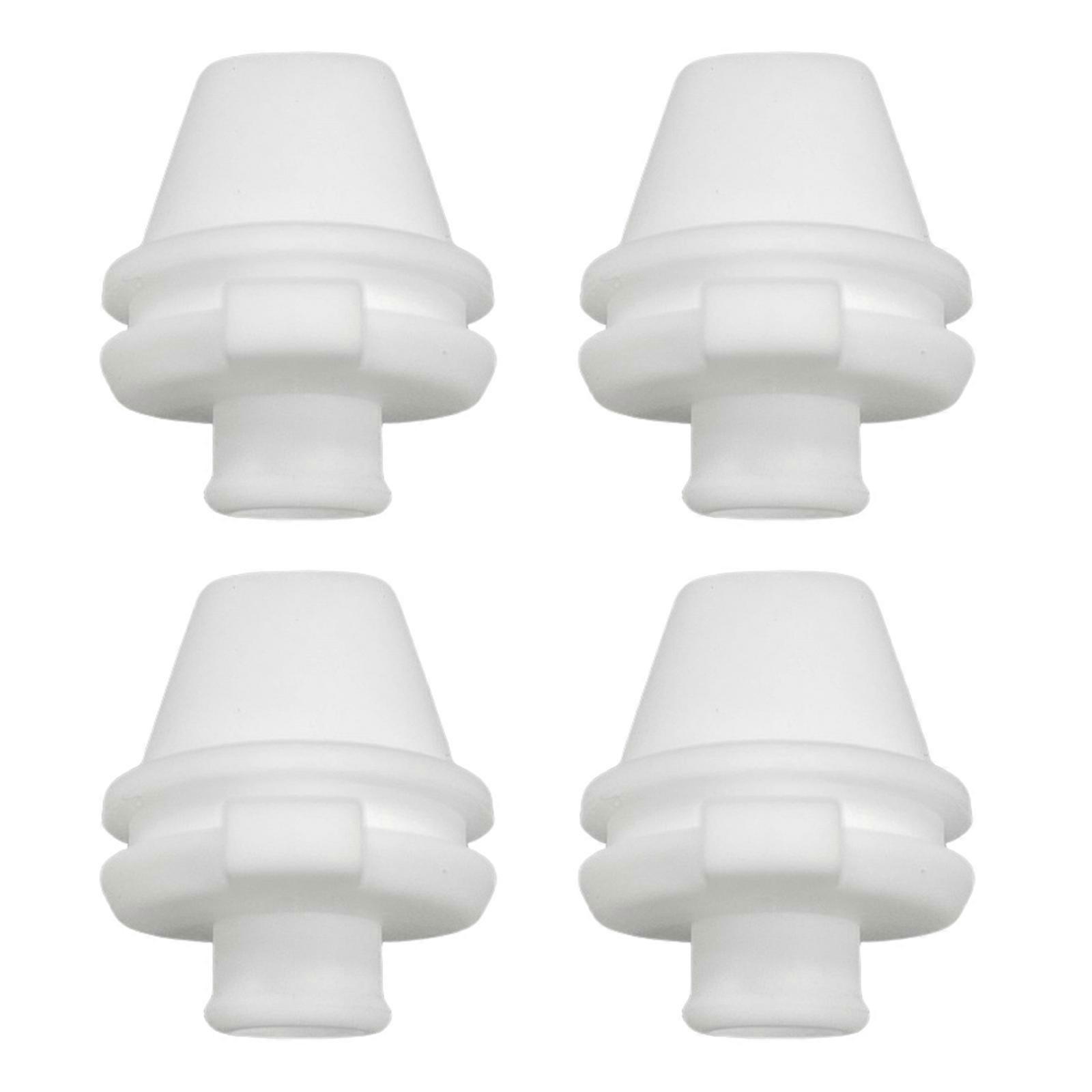 4pack Durability Silicones Mouthpieces Splashs proof Water Bottles  Bites Valves for Daily Use Vacuum Child  White