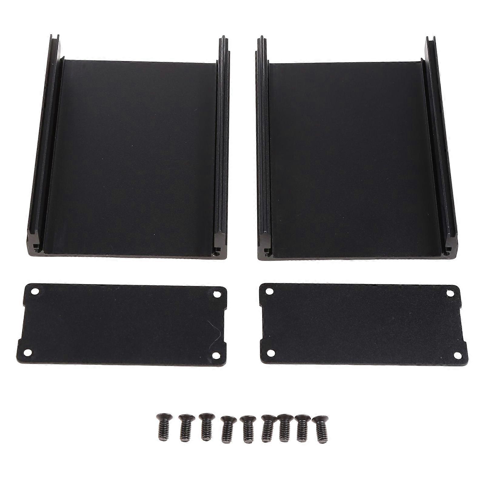 Aluminum PCB Instrument Box DIY Enclosure Electronic Project for Case 100*76*35m Black