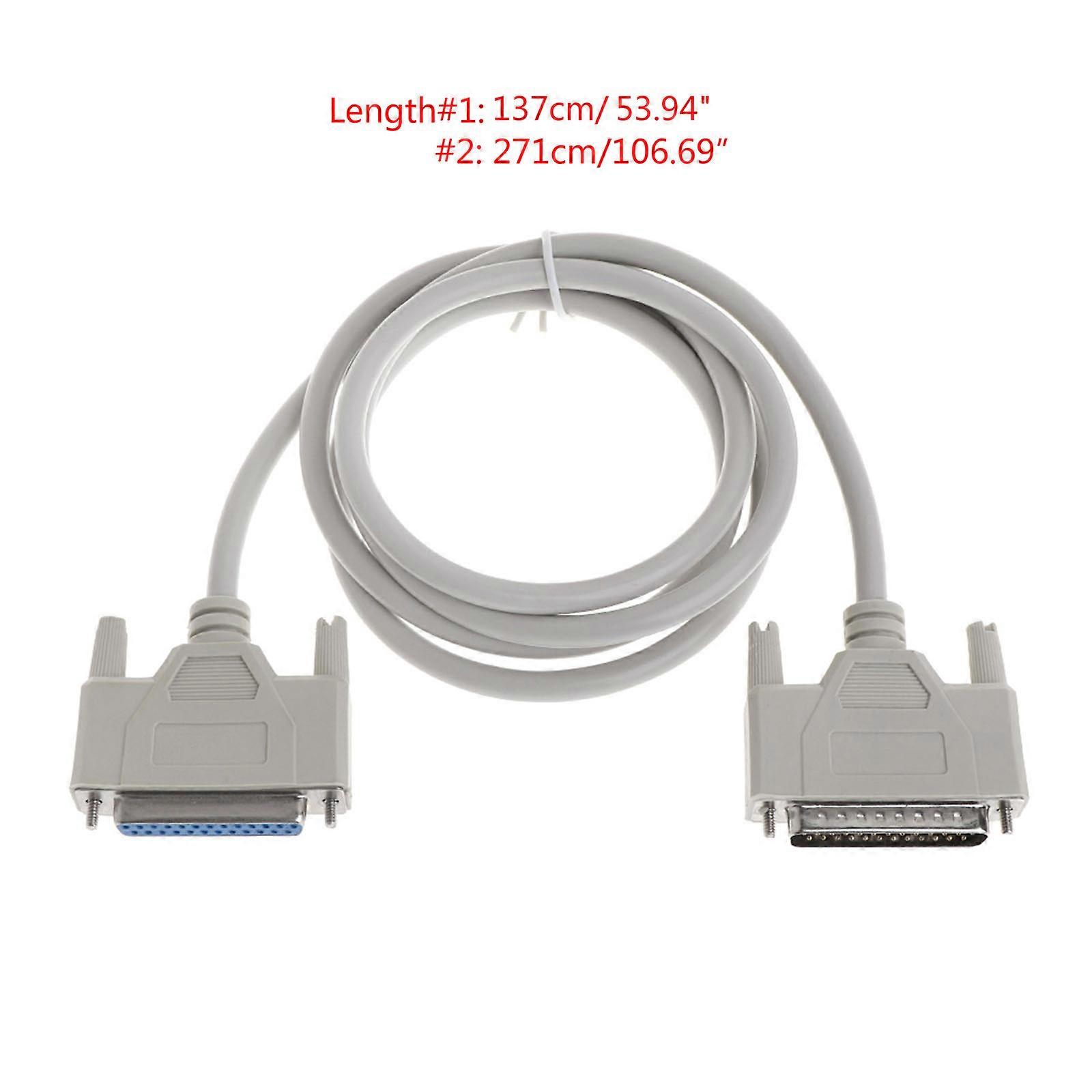 25Pin DB25 Parallel Male to Female LPT Printer DB25 M-M Cable 1.5M/2.8M Computer Cable Printer Extending Cable 25 Pin Black on White
