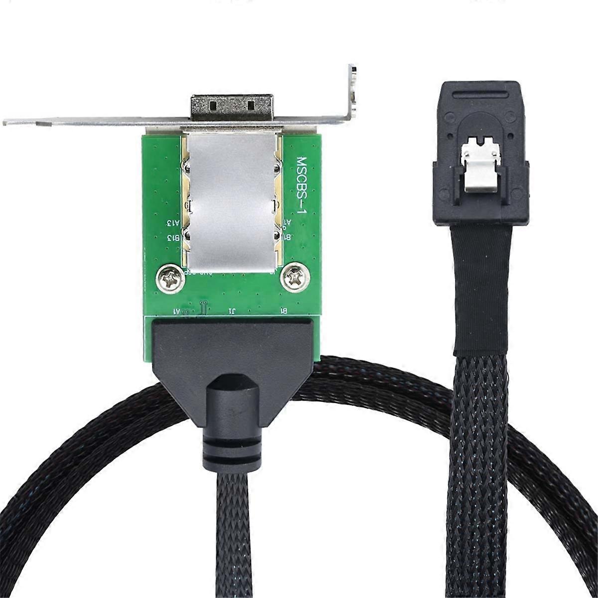Mini SAS SFF-8087 Host to SAS HD SFF-8088 Female Adapter Cable 1M