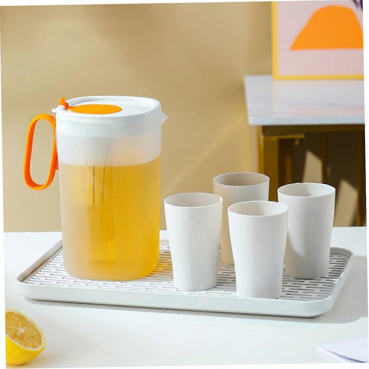 1550ml Plastic Cold Water Bucket with Handle,Large-Capacity Tea Cup