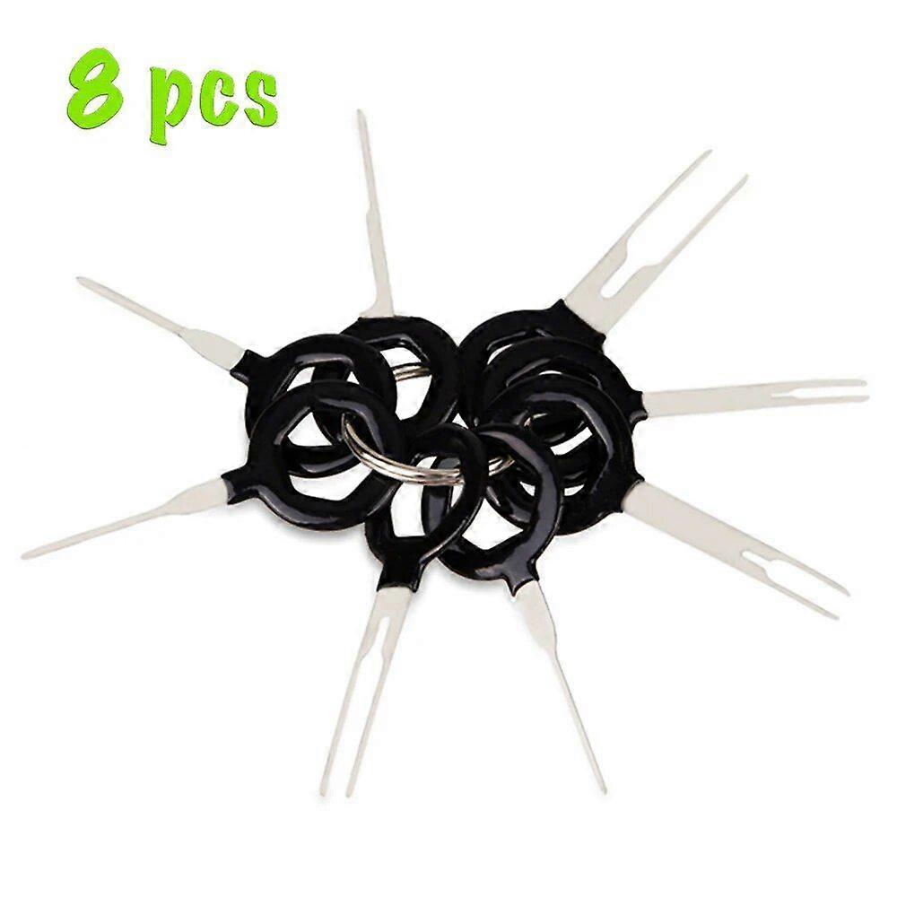 Set for disassembly of automotive terminals connectors, extractors for disassembly connectors, extraction of contacts, pins