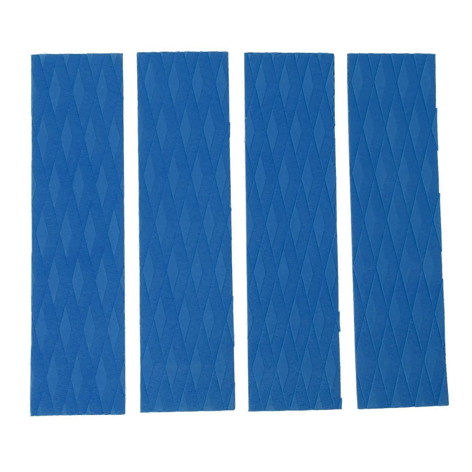 4Pcs Surfboard Traction Pads Surfing Front Traction Anti Slip Pad for Skimboards Kayak Blue
