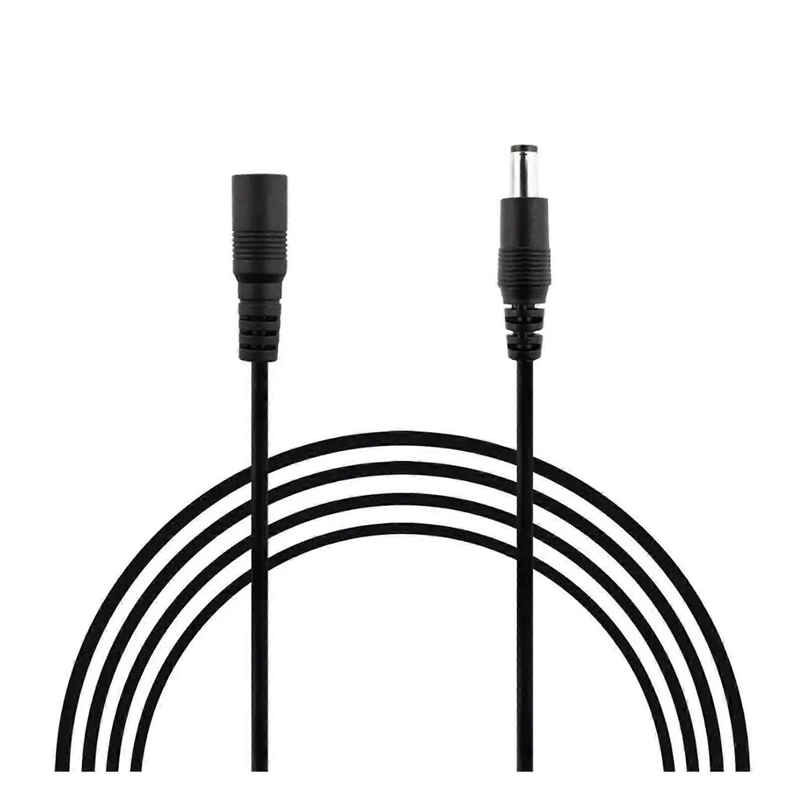 DC 12V Power Adapter Extension Cable 2.1mm 5.5 Male Female Power Cord(3M Black)