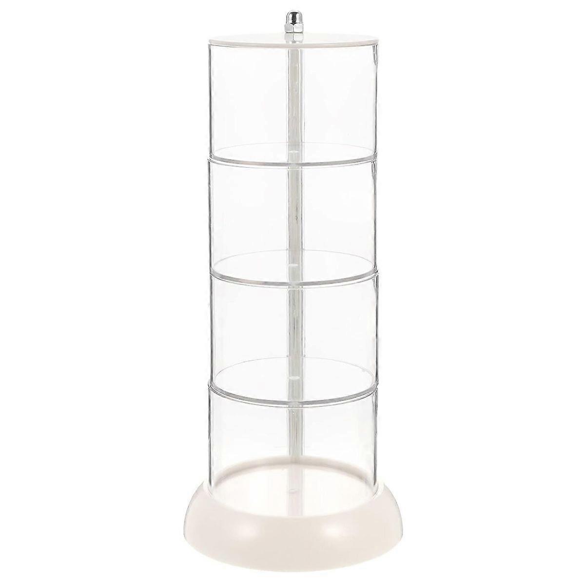 4-Tier Rotatable Powder Puff Organizer for Home Storage