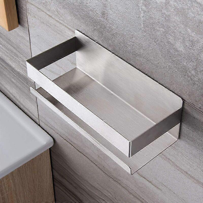 Wall-mounted bathroom rack stainless steel storage rack silver+23*8*10