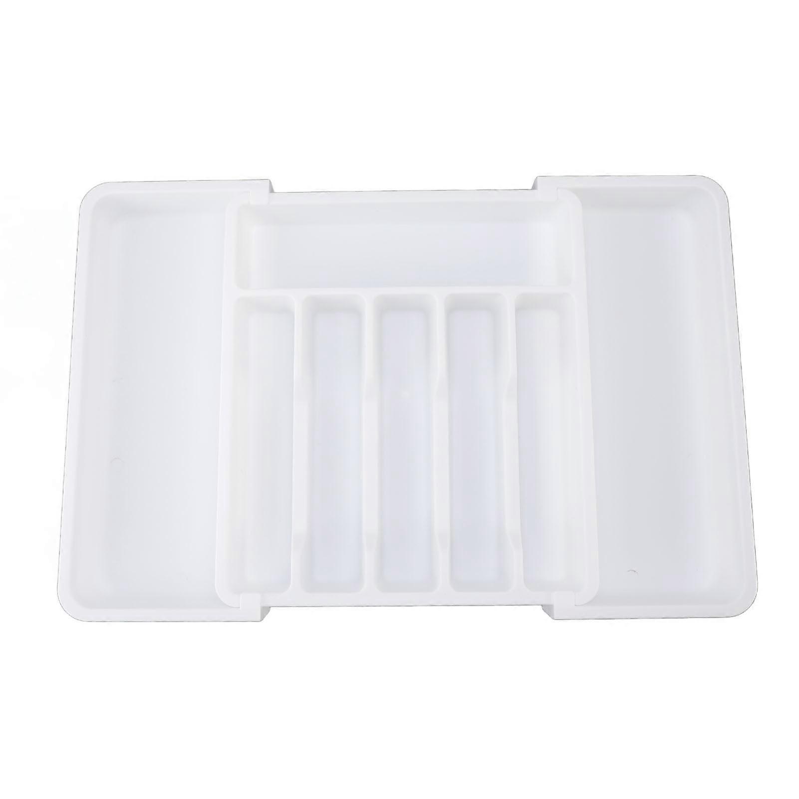 Utensil Tray Multi Compartments Space Saving Expandable Kitchen Drawer Organizer for Silverware Flatware Cutlery